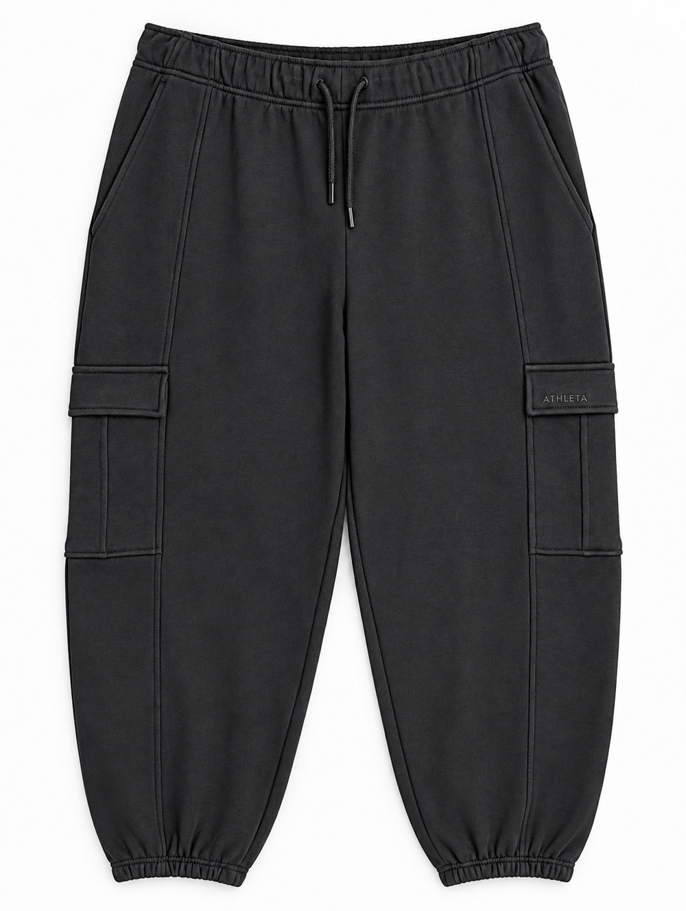 Athleta Heavyweight Terry Cargo Joggers Womens XL Black ST714806 NWT